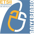 Logo de la Escuela Técnica Superior de Ingeniería Informática en su 25 aniversario